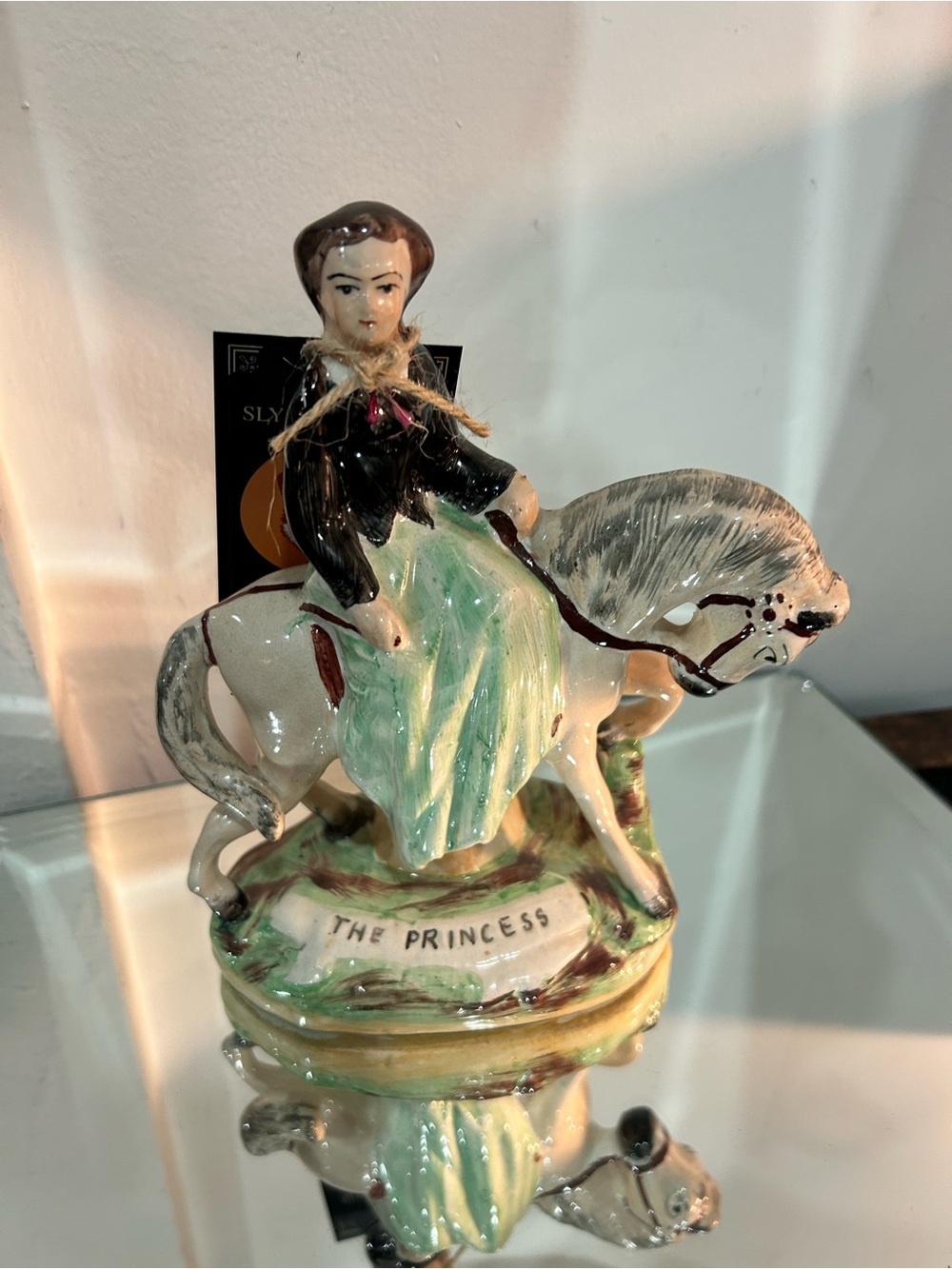 Rare Staffordshire  'The Princess' Figurine in Green and White